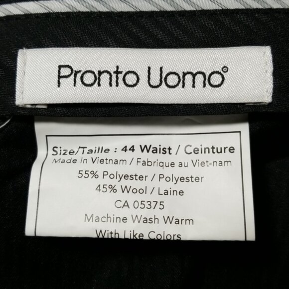 Pronto Uomo Front Pleated Men's Brown Dress Pants Size 44 - Picture 5 of 5